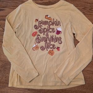 btween Pumpkin Spice Long Sleeve Tee - Cream